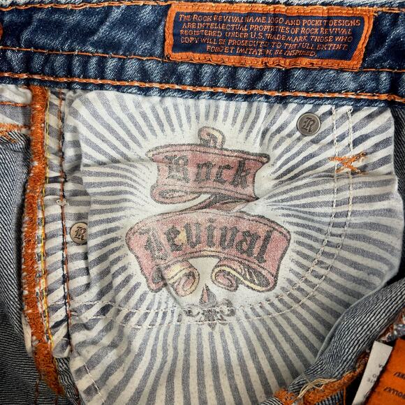 Vintage Y2K Rock Revival Penny Bootcut Jeans 28 | Rhinestone Distressed Denim - Picture 10 of 16